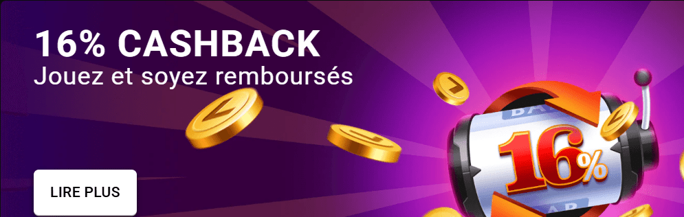 16% cashback